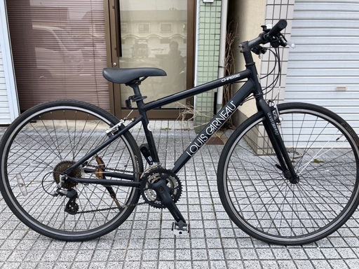 【クロスバイク】ルイガノ製　3x8段変速　前後タイヤ、チェーン、サドル、グリップ新品❗️若林自転車　唐崎店　SALE中❗️