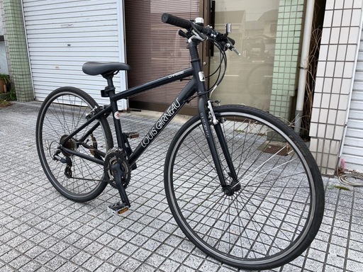 【クロスバイク】ルイガノ製　3x8段変速　前後タイヤ、チェーン、サドル、グリップ新品❗️若林自転車　唐崎店　SALE中❗️