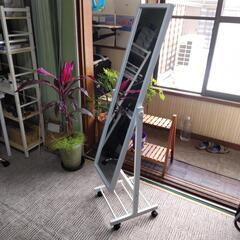美品 姿見 キャスター付き