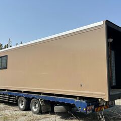 6.5坪/外寸長さ9M、大型コンテナハウス ★FIX窓、テラス窓★ ユニットハウス.事務所.店舗.小屋.施設.居酒屋 ★福岡発 近県配送の画像