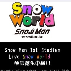 SnowMan 1st  stadium Live Snow World ライブビューイング　池袋　１枚の画像