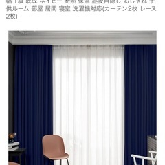 遮光カーテン2組【ネイビー】の画像