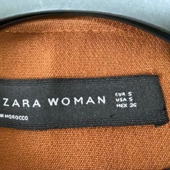 ザラウーマン ZARA WOMAN ノーカラー ジップアップ コート ブラウン 茶 Sの画像
