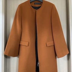 ザラウーマン ZARA WOMAN ノーカラー ジップアップ コ...