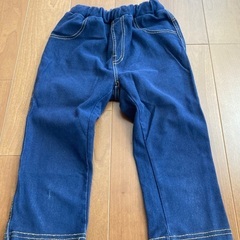 レギンスパンツ　六分丈　デニム色　140cm 小さめの画像