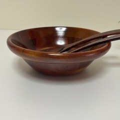 【未使用】 木製　ミル付
サラダボールセットの画像
