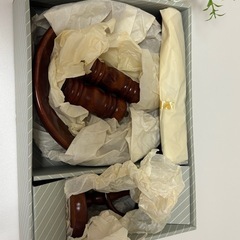 【未使用】 木製　ミル付
サラダボールセットの画像