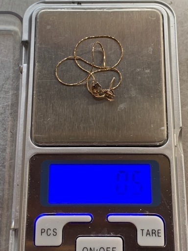 K18アクセサリー　チェーンピアス　0.5g YG