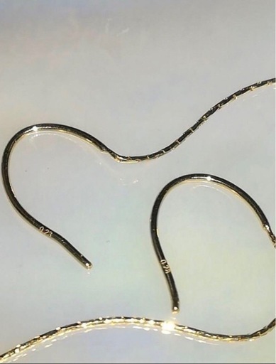 K18アクセサリー　チェーンピアス　0.5g YG
