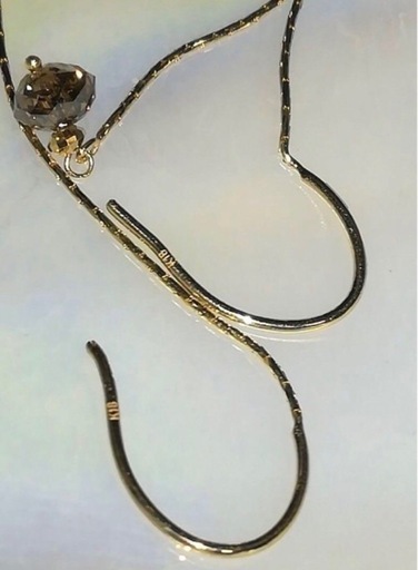 K18アクセサリー　チェーンピアス　0.5g YG