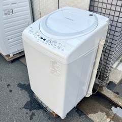 《売約済》【武蔵小山店】 AW-8V9 洗濯乾燥機 洗濯 8kg 乾燥 4.5kg 東芝 TOSHIBA 洗濯機 乾燥機 ZABOON グランホワイト 縦型 自動洗濯機 20年製 Washing machine Washer Washer-dryer comboの画像