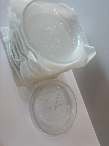 棟方志功 白鹿ガラス小皿 39枚