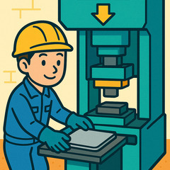【瀬戸市発】未経験OK！カンタン工場作業／プレス加工・検査（週払いOK）の画像