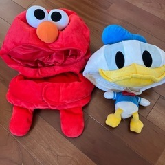 エルモとドナルドダックのかぶりもの