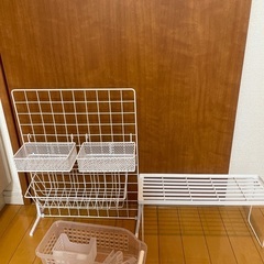 ワイヤーラック　冷蔵庫内　収納