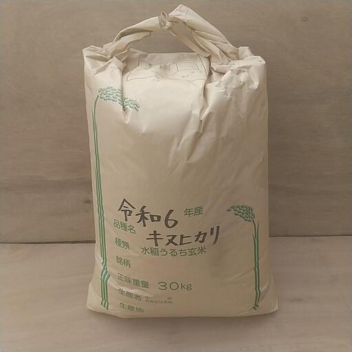 令和6年度産キヌヒカリ玄米30キロ （令和6年 京都府南丹市産