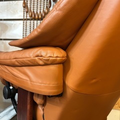 【武蔵小山店】 Ekornes エコーネス Reno S レノ 本革 ストレスレスチェア オットマン 付き 1人掛け リクライニング チェア ブラウン 1P ソファ 椅子 イスの画像