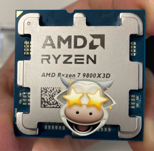 【メーカー直売】の商品をすべて 7 日本正規代理店購入保証書付[美品]Ryzen 9800X3D 草津 (おじ) Cpu