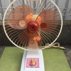 動作品 昭和レトロ 日栄電機 NF223 すずかけ ピンク 羽根直径23cm 卓上・壁掛け扇風機 アンティーク 当時物の画像