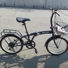 trailer 折りたたみ自転車 カゴ、ライト付き の画像