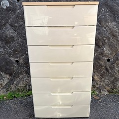 ①プラスチック 衣装ケース 7段 配送3000~