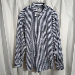 【美品】UNIQLO ストライプ 長袖シャツ XLの画像