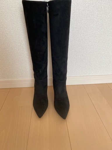 【新品未使用】DIANA ブラックスエードロングブーツ22.5cm