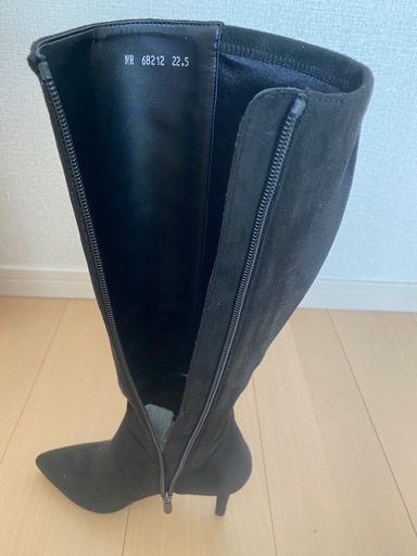【新品未使用】DIANA ブラックスエードロングブーツ22.5cm