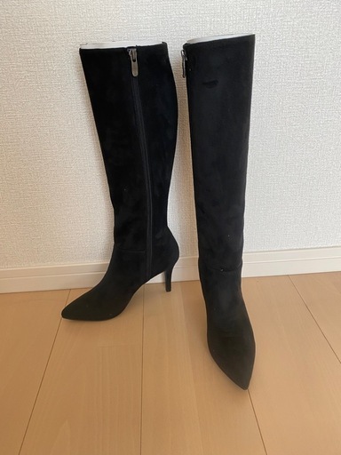 【新品未使用】DIANA ブラックスエードロングブーツ22.5cm