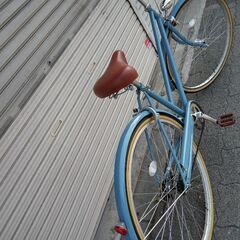 美品☆Welby[ウェルビー]ユニゾン 27吋シティサイクル シングル/クラシックブルーの画像