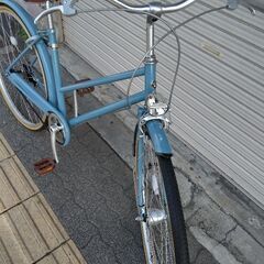 美品☆Welby[ウェルビー]ユニゾン 27吋シティサイクル シングル/クラシックブルーの画像