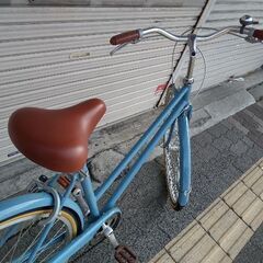 美品☆Welby[ウェルビー]ユニゾン 27吋シティサイクル シングル/クラシックブルーの画像