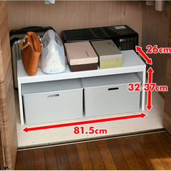 【新品無料】[山善]  頑丈 クローゼット コの字型収納棚の画像