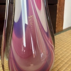 大きめガラス花瓶　昭和レトロ　ヴィンテージ　アンティークの画像