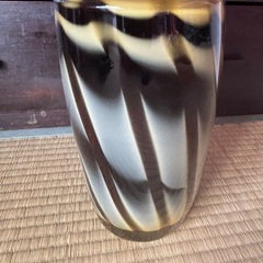 大きめガラス花瓶　昭和レトロ　アンティーク　ヴィンテージの画像