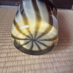 大きめガラス花瓶　昭和レトロ　アンティーク　ヴィンテージの画像