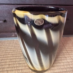 大きめガラス花瓶　昭和レトロ　アンティーク　ヴィンテージ