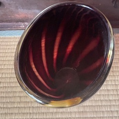 大きめガラス花瓶　昭和レトロ　アンティーク　ヴィンテージの画像