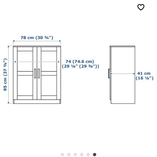 IKEA BRIMNES（ブリムネス）キャビネット 扉付き ホワイト 78×95cm ／ 食器棚・収納棚・整理棚・テレビ台　2つ