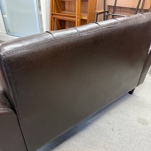 革 ダークブラウン 2人掛けソファ 【期間限定P10倍】ソファ 2人掛け