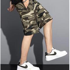 メンズ カーゴショーツ ショートパンツ 迷彩 ビーチズボン　Lサイズの画像