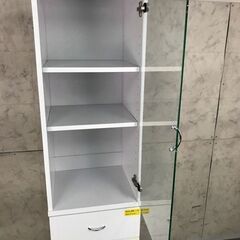 ☆新品・ガラス扉タイプ収納庫40㎝幅☆【OUTLET】の画像