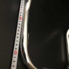 🏍️クロームメッキ　アップ絞りハンドル　🆙25cm ↔️48cmの画像