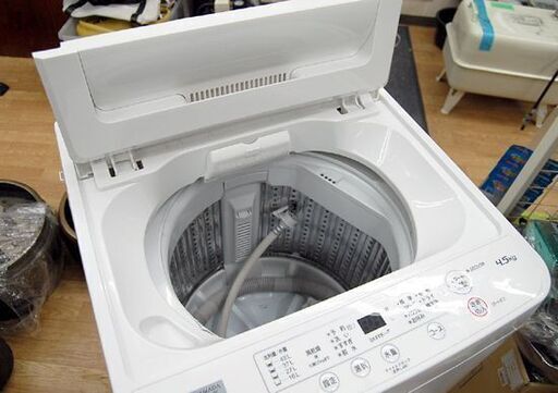 洗濯機 4.5kg 2021年製 ヤマダセレクト YWM-T45H1 動作確認済み YAMADA SELECT  札幌市 清田区 平岡