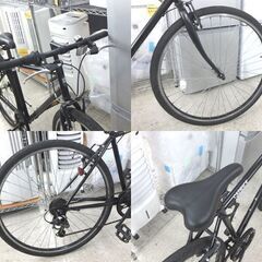 クロスバイク CAPRICE 700×38C 28x1-5/8x1-1/2 6段切替 カプリース ブラック 自転車  ☆ 札幌市 北区 屯田 の画像
