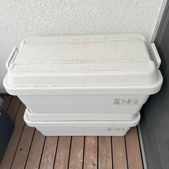 無印良品 ポリプロピレン頑丈収納ボックス 特大サイズ x2個 ホームボックスx1の画像