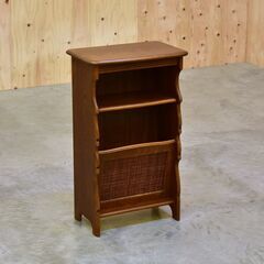 ≪zyt2075ジ≫ karimoku/カリモク家具 スリッパラック コロニアルシリーズ レトロ/カントリー/アンティーク調/電話台/玄関収納/中古家具/宮城県仙台市 70404-01の画像