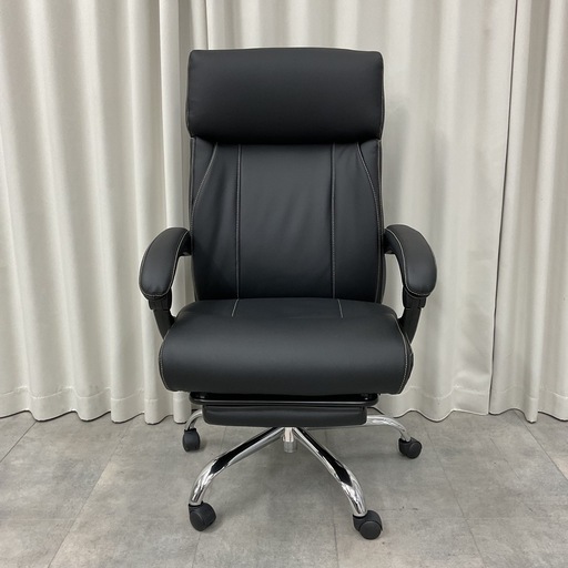 KD-41【新入荷　リサイクル品】ニトリ　キャスター/格納式オットマン　ワークチェア　黒