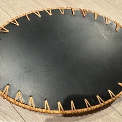 ベトナム☆ラタン編み貝細工トレイ〈真珠貝 おぼん ベトナム雑貨 アジアン ナチュラル キッチントレイ テーブルウェア 〉の画像