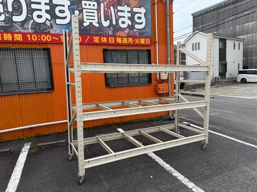 重量棚　パレットラック　キャスター付き　幅285　奥100　高さ253ｃｍ